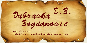 Dubravka Bogdanović vizit kartica